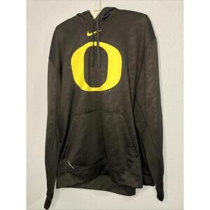 Nike Oregon Ducks Sweater Mens Large Pullover Hoodie Center Swoosh Black